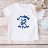 No Scotland No Party Scotland Football T-shirt for World Cup - Various Sizes - Design 2