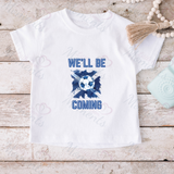 Personalised "We'll Be Coming" Scotland Football T-shirt for World Cup - All Sizes - Flag Design