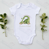 Personalised Happy Father's Day Dinosaur Baby Bodysuit