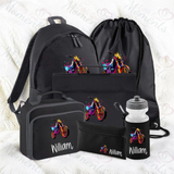 Personalised Mega Back To School Essentials Bundle - Neon Dirt Bike