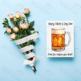 Personalised Happy Father's Day Card. Fun Fully Custom Card for Dad - Reason You Drink - Beer Tankard