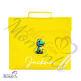 Personalised Cheeky Dinosaur School Book Bag