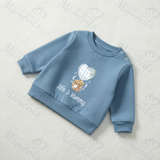 Personalised Happy Mother's Day Sweatshirt. Baby/Toddler Jumper - Teddy Hot Air Balloon Design