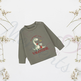 Custom My Mummy Is My Valentine Dino Sweatshirt. Baby's Valentine's Day Jumper -Multiple Colours