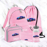 Personalised Mega Back To School Essentials Bundle - Neon Sports Car