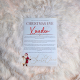 Personalised Christmas Eve Letter from Santa Claus. Custom Xmas Eve Box Filler - Santa Sack Design