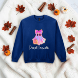Dead Inside With Ghost Sweatshirt | Adult Halloween Sweater | Available In A Huge Range Of Colours