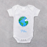 Personalised Best Daddy In The World Bodysuit. Custom Cute Father's Day Baby Vest