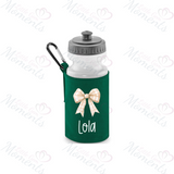 Personalised Gingham Bow School Water Bottle