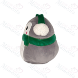 Personalised Christmas Penguin Squidgy - Teddy Bear Initial Design. Custom Mumbles Festive Xmas Plush