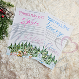 Personalised Christmas Eve Letter - Pink or Blue. Custom Kids Xmas Treat. Christmas Eve Box Fillers.