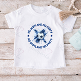 No Scotland No Party Scotland Football T-shirt for World Cup - Various Sizes - Design 5