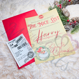 Personalised Nice List Certificate - Rustic. Custom Kids Xmas Treat. Christmas Eve Box Fillers.
