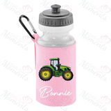 Personalised Green Tractor School Water Bottle