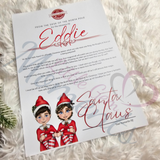 Personalised Elf Arrival Letter for December 1st. Custom Kids Xmas Treat. Elf Mischief.