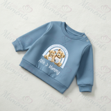 Personalised Happy Mother's Day Sweatshirt. Baby/Toddler Jumper - Teddy Rainbow Design