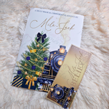 Personalised Christmas Story Book - Navy Believe Train and Ticket. Christmas Eve Box Fillers