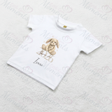 Personalised Born In 2026 Organic Cotton Baby Tee: Born In 2026 Bunny Design
