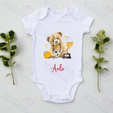 Personalised World's Best Daddy Baby Bodysuit. Custom Cute Father's Day Baby Vest.