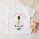Personalised Nursery Graduation T-shirt with Fully Custom Character