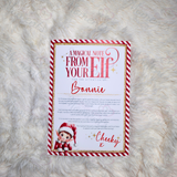 Personalised Elf Arrival Letter for December 1st - Red Design