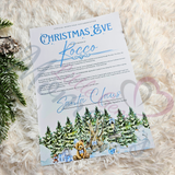 Personalised Christmas Eve Letter - Pink or Blue. Custom Kids Xmas Treat. Christmas Eve Box Fillers.