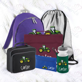 Personalised Mega Back To School Essentials Bundle - Embroidery Style Tractor