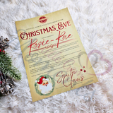 Personalised Christmas Eve Letter - Rustic. Custom Kids Xmas Treat. Christmas Eve Box Fillers. Handmade Festive Santa Letter for Children