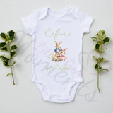 Personalised 1st Easter Baby Bodysuit. Custom Cute Baby Easter Outfit.