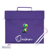 Personalised Cheeky Dinosaur School Book Bag