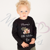 Personalised Mummy's Little Valentine Long Sleeved Top - Baby and Toddler - Teddy Bear Design