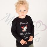 Personalised Mummy's Little Valentine Long Sleeved Top - Baby and Toddler - Elephant Design