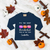 Personalised Kids Halloween Most Wonderful Time Of The Year Long Sleeved Top