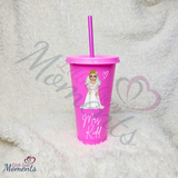 Personalised Bride Cold Cup with Lid and Straw. Custom Reusable 24oz Tumbler. Wedding Gift | Bridal Party | Hen Weekend