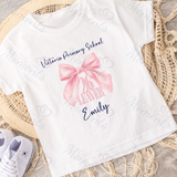 Personalised Class of 2026 Leavers Graduation T-shirt - Bow Design