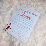 Personalised "A Magical Note" Christmas Letter from Santa. Custom Xmas Santa Letter.