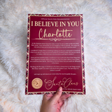 Personalised "I Believe In You" Tartan Santa Letter