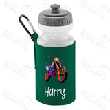 Personalised Neon Dirt Bike School Water Bottle