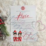 Personalised Elf Arrival Letter for December 1st - Boy & Girl Elf