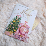 Personalised Christmas Story Book -Pink Believe Train and Ticket. Christmas Eve Box Fillers