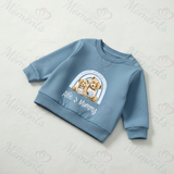 Personalised Happy Mother's Day Sweatshirt. Baby/Toddler Jumper - Teddy Rainbow Design