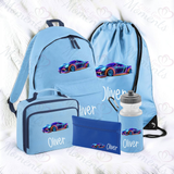 Personalised Mega Back To School Essentials Bundle - Neon Sports Car