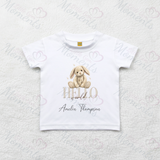 Personalised "Hello World" Organic Cotton Baby Tee: Bunny Design