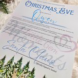 Personalised Christmas Eve Letter - Pink or Blue. Custom Kids Xmas Treat. Christmas Eve Box Fillers.