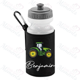 Personalised Green Tractor School Water Bottle