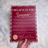 Personalised "I Believe In You" Tartan Santa Letter