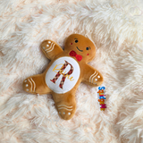Personalised Gingerbread Man Plush. Custom Mumbles Christmas Teddy