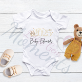 Personalised Born In 2025 Baby Bodysuit. Custom Baby Vest.