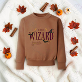 Little Wizard Sweatshirt | Halloween Toddler Sweater | Wizard Chief Main Little Mini Big Wording Options | Available In A Range Of Colours