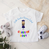 Personalised Nursery Graduation T-shirt with Fully Custom Character